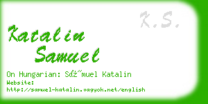 katalin samuel business card